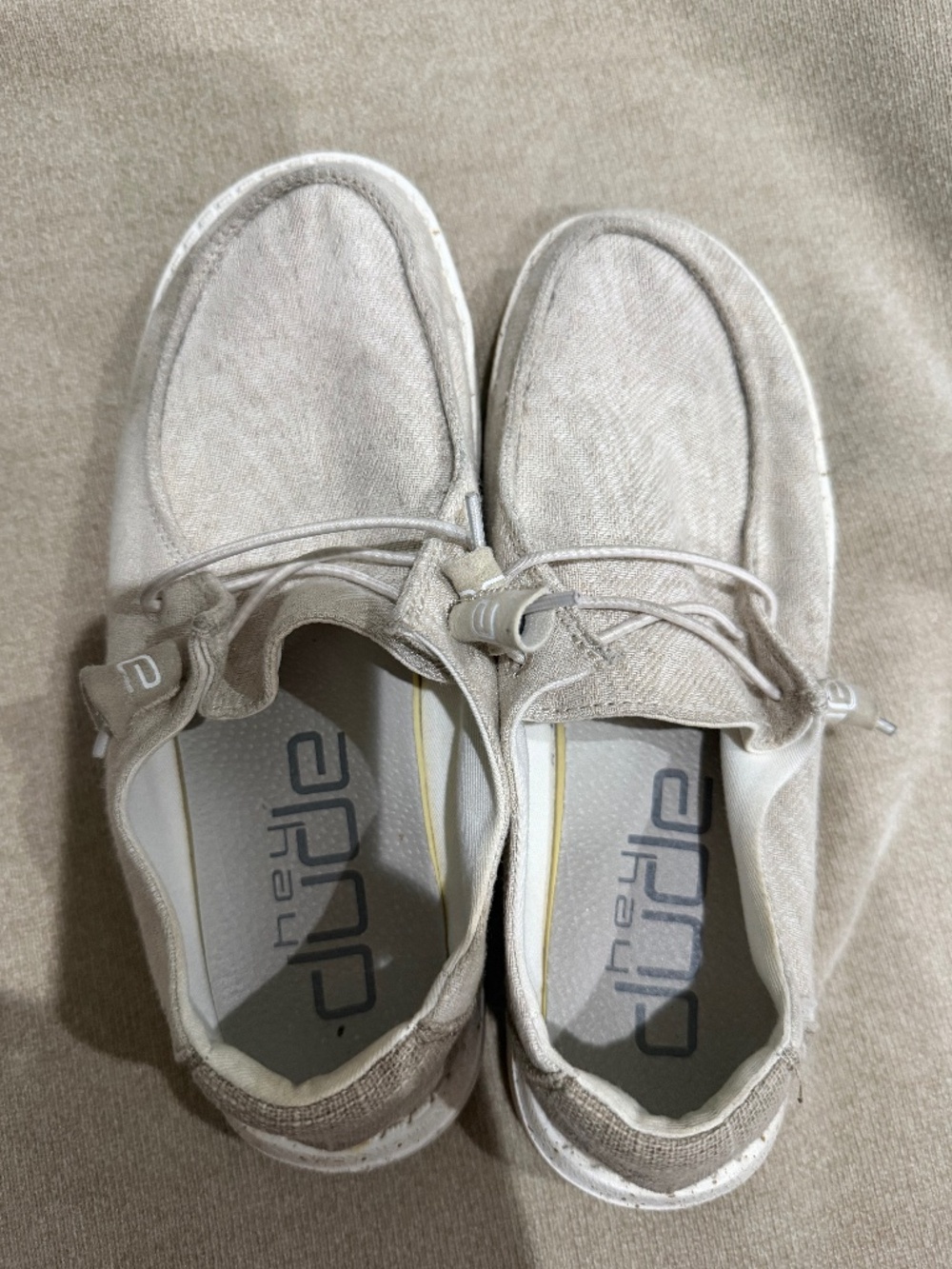 Wendy Hey Dudes- Woven Zebra Neutral